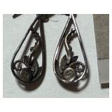 Sterling Earrings - Native American Dream Catcher w/ Turquoise and Flower w/ Stone