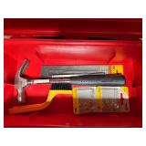 Plastic Tool Box w/ Misc Tools - Hammer, Screwdrivers and More (very clean and most new or like new)