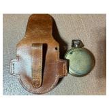 Pocket Watch w/ Leather Holder