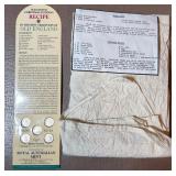 Unique Christmas Pudding Pack ~ Sterling Coins, Recipe and Cloth