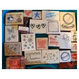 Rose Art Case Filled w/ Rubber Stamps