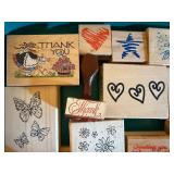 Rose Art Case Filled w/ Rubber Stamps