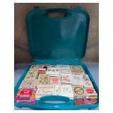 Rose Art Case Filled w/ Rubber Stamps