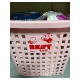 Make Up Brushes and More in Pink Basket