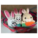 Bunny Figurines in a Basket