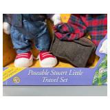 Poseable Stuart Little Travel Set and (2) Miniature Plush Collectibles