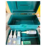 Plastic Tote w/ Paint, Watercolor Cold Press and Artist Brushes