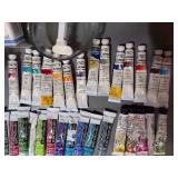 Plastic Tote w/ Paint, Watercolor Cold Press and Artist Brushes