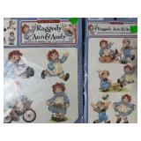 Raggedy Ann and Andy Iron-On Transfers, Rubber Stamps and Doll