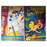 Job Chart, Stencils, Scribble Pad and Mermaid Coloring Book