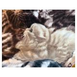 Feline Themed Fleece Fabric