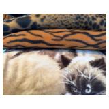 Feline Themed Fleece Fabric