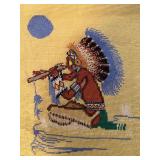Needlepoint Native American Piece, Project Complete, Unframed