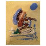 Needlepoint Native American Piece, Project Complete, Unframed