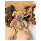Handmade Bears, Quilted and Hinged