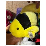 TY Beanie Baby Plush Animals - Elephant, Fish, Turkey, Cats and Bears