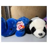 TY Beanie Baby Plush Animals - Elephant, Fish, Turkey, Cats and Bears