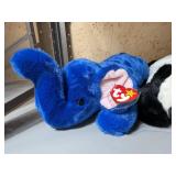 TY Beanie Baby Plush Animals - Elephant, Fish, Turkey, Cats and Bears