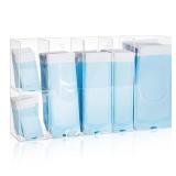 Leinuosen Clear Acrylic Sterilization Pouches Dispenser Rack Organizer Multi-Sized 6 Divided Stations Wall Mount Holder for All Size Sterilization Pouches - Retail: $77
