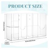 Leinuosen Clear Acrylic Sterilization Pouches Dispenser Rack Organizer Multi-Sized 6 Divided Stations Wall Mount Holder for All Size Sterilization Pouches - Retail: $77