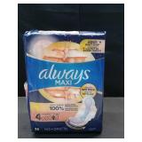 Always Maxi Overnight Pads Size 4 28 Count
