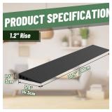 Nuvium 1.2\" Rise Threshold Ramps for Doorways, 35.5\" Wide Natural Rubber Power Wheelchair Ramp is Adjustable and Cuttable for Doorways, Curb, Sweeper, Power Scooters, 2000 Lbs Load Capacity - Retail