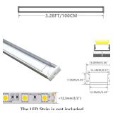 THMOOTHER Clear LED Strip U Channel 10-Pack 3.28FT,17X7.5MM Surface Mounted Tape Light Aluminum Track with Transparent Cover Cabinet,Stairs,Counter,Wall Flush Installed Low Profile (10, 3.28FT) - Reta