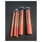 Real Techniques 5 Piece Face Base Makeup Brush Set, For Concealer, Foundation, Contour, & Setting Powder, Makeup Brushes For Blending & Buffing, & Sculpting, Travel Friendly, Gift Set, Cru