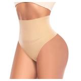 Werena Tummy Control Thong Shapewear for Women High Waist Shaping Panties Girdle Seamless Slimming Body Shaper Underwear Beige-5,S