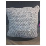Square Marled Knit Pillow Gray Blue - Threshold - Retail: $30
