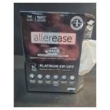 Allerease Full Platinum Zip-Off Plush Top Waterproof Allergen and Bedbug Barrier Mattress Protector: Hypoallergenic, Fits 14\" Depth - Retail: $72