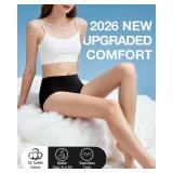 Tichati 6 Pack Womens Underwear High Waisted Seamless Breathable Full Coverage Briefs No Show Ladies Panties, Small - Retail: $25