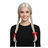 Dress Up America Blonde Pigtail Wig - Braided Wig for Woman - One Size Fits Most