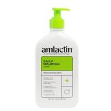 AmLactin Daily Nourish Therapeutic Body Lotion for Dry Skin - No-Scrub Exfoliator and Moisturizer 12% Lactic Acid Lotion, 14.1oz