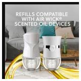Air Wick Plug-In Scented Oil Air Freshener Warmer Refills, Fresh Linen, 6 Count (1 Pack Packaging May Vary)