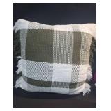 Euro Plaid Decorative Throw Pillow - Threshold - Retail: $30
