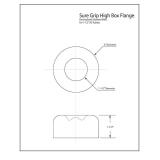 Westbrass A409-62 1-1/2\" OD Opening x 3\" OD Exterior Diameter High Box Patten Sure Grip Flange, Matte Black