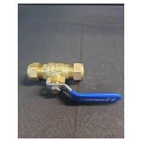 Eastman 1/2 Inch Compression Heavy Duty Full Port Ball Valve, Brass Plumbing Fitting, 20096LF