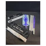 Amazon Basics Wet & Dry Sweeper Kit (1 Sweeper Handle, 7 Heavy Duty Dry Cloths, 3 Wet Floor Cloths) Pack of 1