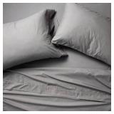King 400 Thread Count Percale Sheet Set Dark Gray - Casaluna - Retail: $120