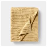 Tan Cable Rib Throw - 50 x 60\" - Threshold designed with Studio McGee - Retail: $35
