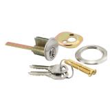 Prime-Line U 11295 Rim Cylinder Lock, 3/4 in. Hole Center, Diecast, Satin Nickel Finish, Kwikset (Single Pack)