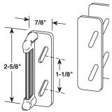 Prime-Line K 5003 Aluminum, Spring-Loaded Screen Door Strike Plate (Single Pack)