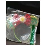 Opzzqz Mouse Ear Headbands for Women Giltter Bow Headband for Girls Birthday Party Decorations