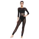 Dance Elite - Hiede - Dance Unitard For Women Acro. Unitards for Women Acro Dance (Black, Adult S) - Retail: $32