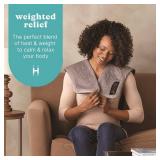 Homedics Vibration Heated Shoulder Massager Wrap, Comfort Pro Elite, Soft Fabric, Tension Relief, 2 Speeds & Styles, Long, NMS-450H - Retail: $70