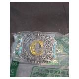 Vintage Turquoise Belt Buckle Men Western Cowboy Rodeo Belt Buckles Initial Letters C Custom Belt Buckles for Men and Women