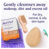 Buf-Puf Gentle Facial Sponge, Dermatologist Developed, Removes Deep Down Dirt & Makeup That Causes Breakouts and Blackheads, Reusable, Exfoliating, 1 Count