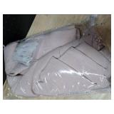 Light Pink Linen Curtains Pinch Pleated 102 Inch Length 2 Panels for Nursery Baby Girls Bedroom Semi Sheer Light Filtering Pleated Linen Curtains with Hooks and Rings for Living Room Bedroom, 40\Win