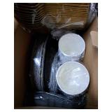 2026 New Years Decorations, 350PCS Black and Gold Party Supplies Disposable Dinnerware Set w/Black Gold Dot Paper Plates Napkins Cups Gold Plastic Fork Knives Spoon for Women Men Birthday Anniversary